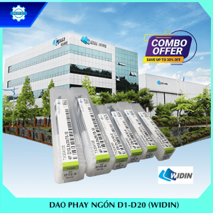 COMBO 10 dao phay ngón carbide size D1- D20 chính hãng WIDIN